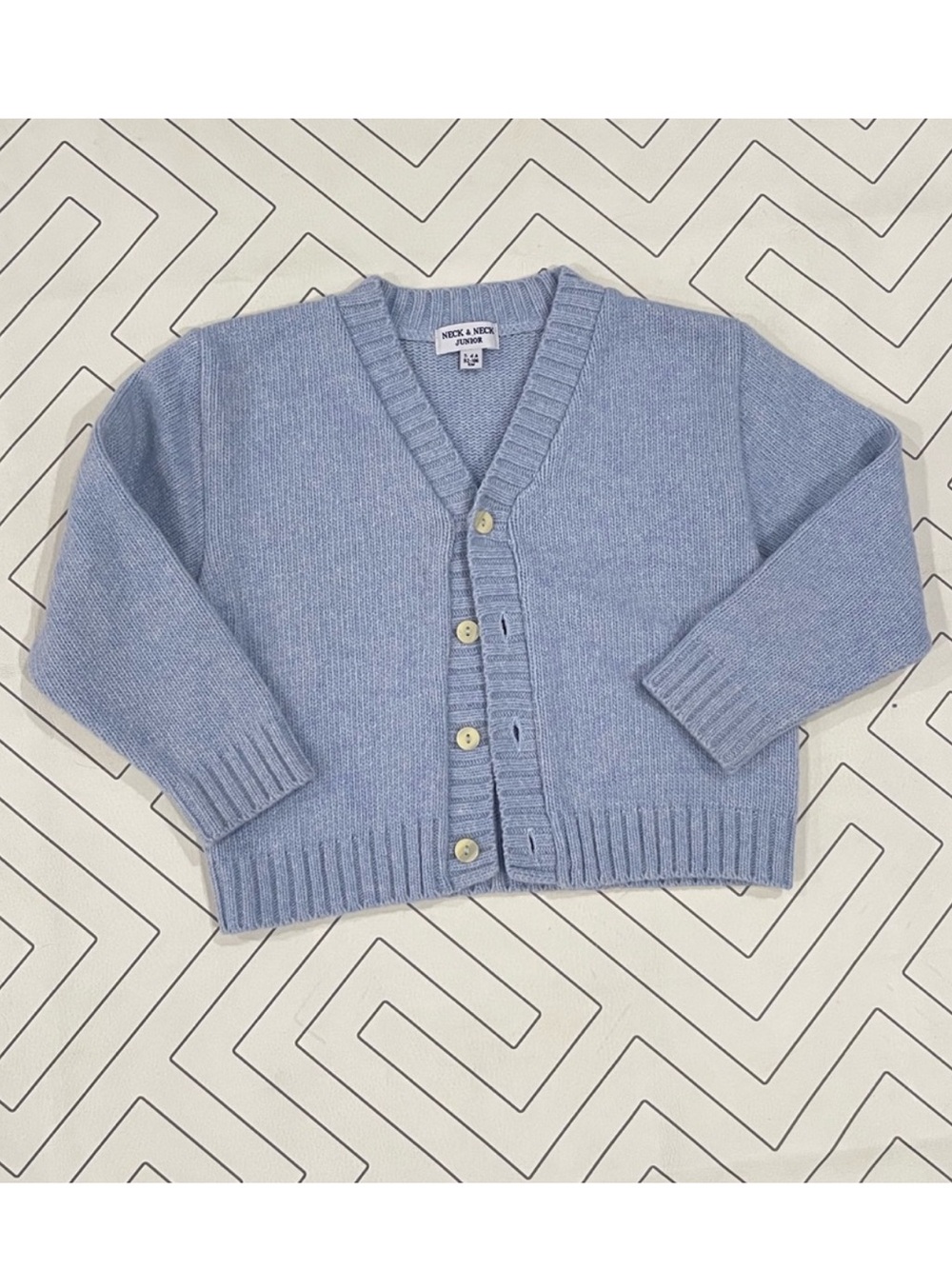 Neck & Neck Blue Kids Cardigan. Sz 4 Unisex